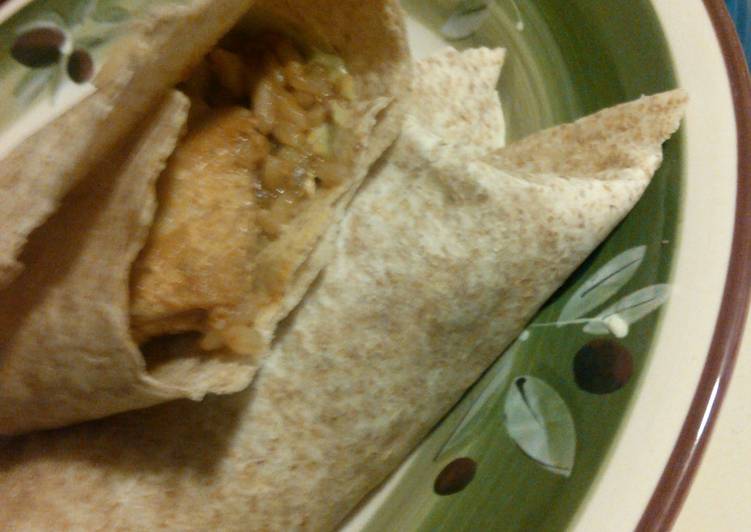 Simple Way to Make Quick Chicken and Rice Burrito