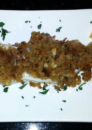 A picture of Calamari Oreganato.