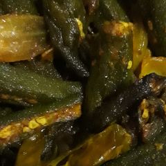 Ladyfinger's sabji A picture of Ladyfinger's sabji.
