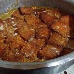 A picture of Double ka meetha( indian bread pudding).