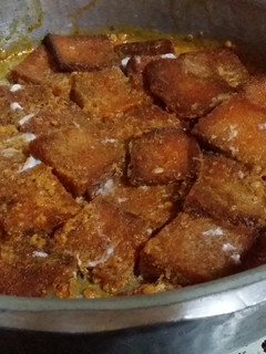 A picture of Double ka meetha( indian bread pudding).