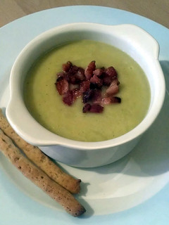 A picture of Vickys Leek & Potato Soup with Pancetta GF DF EF SF NF.