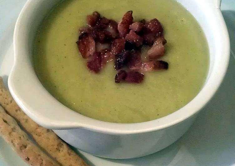 Recipe of Ultimate Vickys Leek &amp; Potato Soup with Pancetta GF DF EF SF NF