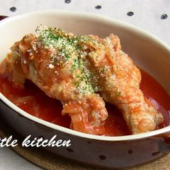 A picture of Chicken Drumettes Stewed in Tomato Juice.