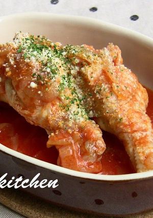 A picture of Chicken Drumettes Stewed in Tomato Juice.