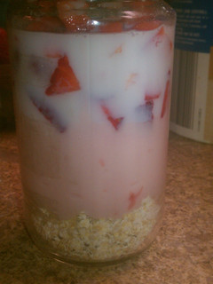 A picture of Strawberry Overnight Oats.