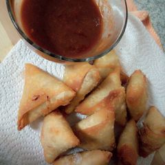 A picture of One bite Aloo samosa #cookpadRamadan.