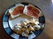 A picture of bread egg omelette