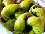 matcha red bean bread