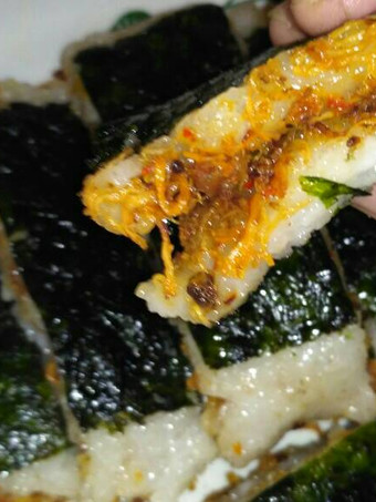 Resep Lemper isi abon ayam ala ala sushi 😅😅😅 Kekinian