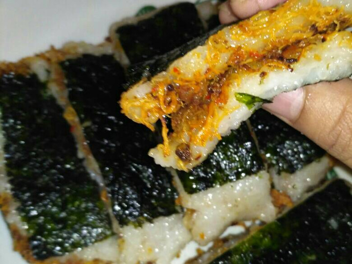 Resep Lemper isi abon ayam ala ala sushi 😅😅😅 Kekinian