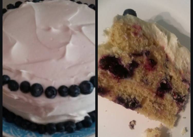 Recipe: Appetizing Blueberry Lemon Cake