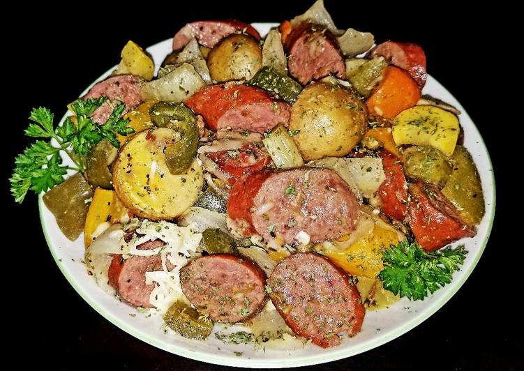 Recipe of Homemade Mike&#39;s Andouille Sausage &amp; Vegetable Melody