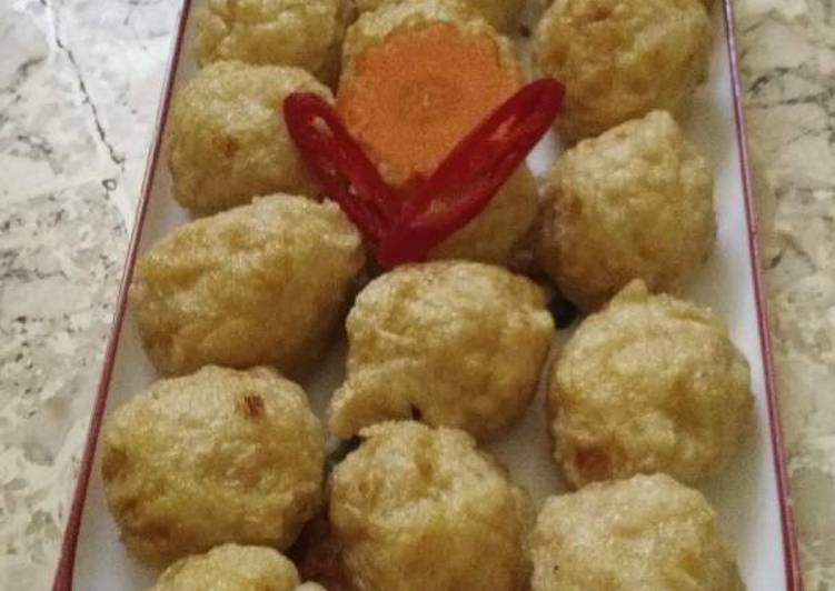 Resep Bakso Udang Goreng | Cara Masak Bakso Udang Goreng Yang Enak Banget