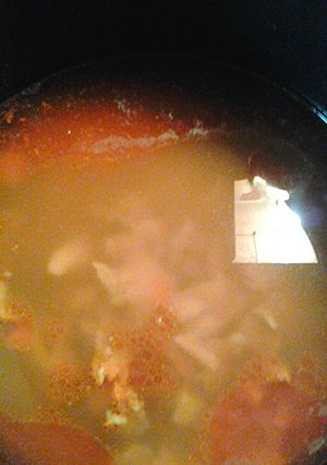 A picture of Chicken stock.