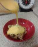 Rum and Raison Bread pudding, with Custard