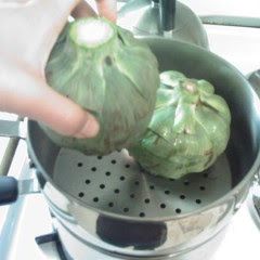 A picture of Authentic ! Artichokes with Hollandaise Sauce.
