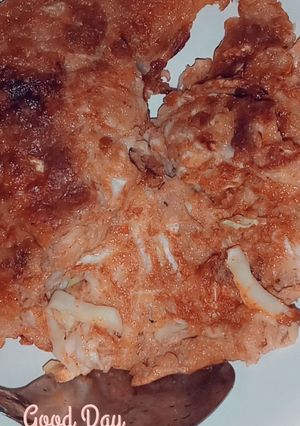 A picture of Fried cabbage egg.