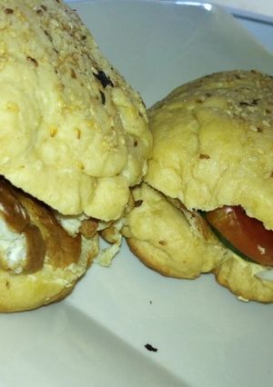 A picture of Fried egg burger.