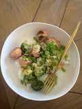 Firecracker Meatballs with Coconut Rice