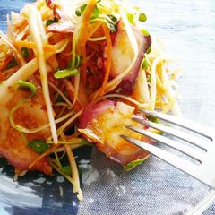 A picture of Octopus and Shredded Vegetable Salad With Gochujang.