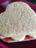 Banana and Jam Heart Sandwich