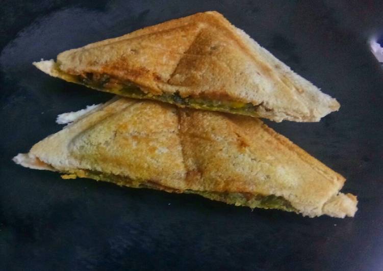 Recipe of Delicious Vegetable grill Toast sandwich