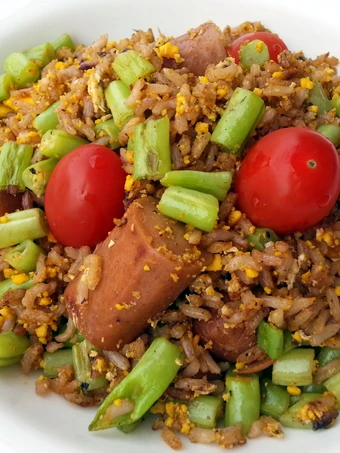 Recipe Fried Brown Rice With Sausage And Green Bean the So Delicious Really delicious