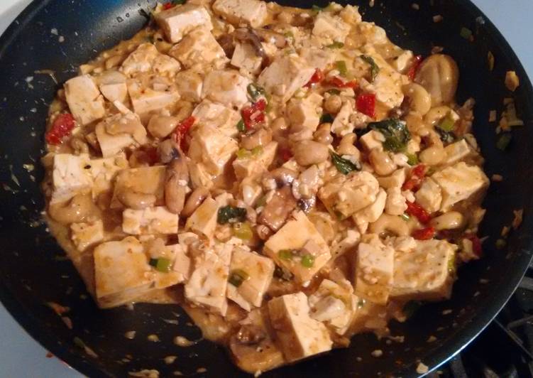 Simple Way to Prepare Super Quick Homemade Vegan Thai Peanut Tofu Stir Fry