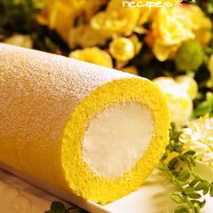 A picture of Easy with Pancake Mix! Basic Milk Flavored Rolled Cake.