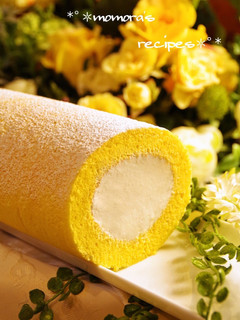 A picture of Easy with Pancake Mix! Basic Milk Flavored Rolled Cake.