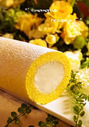 A picture of Easy with Pancake Mix! Basic Milk Flavored Rolled Cake.