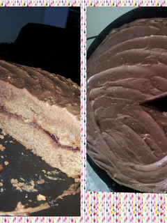 A picture of Worlds most AWESOME Chocolate cake.