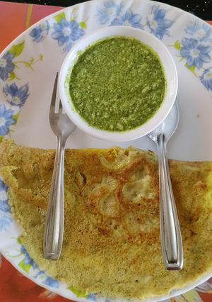 मुगाचे पौष्टीक धिरडे (Moongache Dhirde Recipe In Marathi) रेसिपी चे मुख्य फोटो 