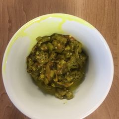A picture of Okra (Vegetarian Dish).