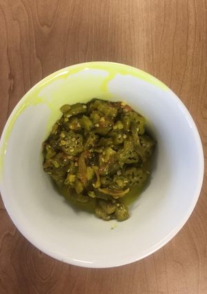 A picture of Okra (Vegetarian Dish).