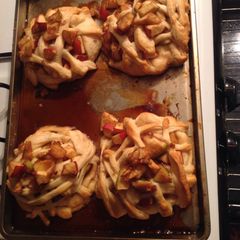 A picture of Pillsbury Crescent Roll Apple Pie.