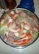 Seafood boil w/red n hot sauce Recipe by Hessa - Cookpad