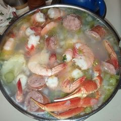 A picture of Old Fashioned Low Country Boil.