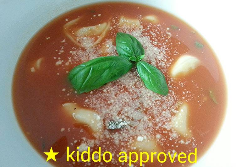 Step-by-Step Guide to Easy 5 Cheese &amp; Herb Tortellini Tomato Soup (kiddo approved)