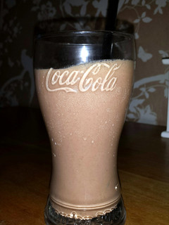 A picture of Super loaded Snickers milkshake!.