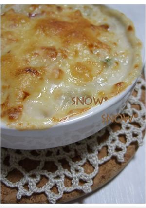 A picture of Chinese Cabbage and Nagaimo Gratin.