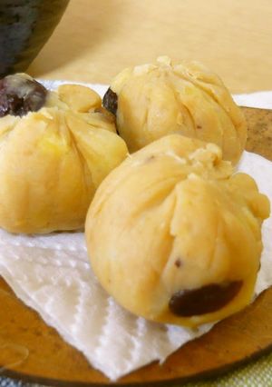 A picture of Oven-Free Wagashi-style Sweet Potato Treats.