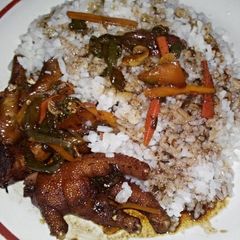 A picture of Vanilla stew chicken foot.