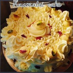 A picture of Eggless Rasmalai Cake.