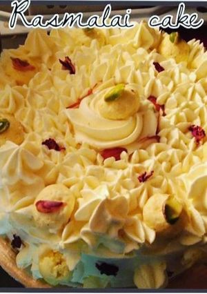 A picture of Eggless Rasmalai Cake.