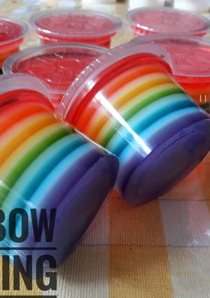 Foto resep Rainbow pudding