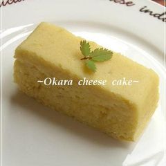 A picture of Okara Cheesecake in the Microwave.