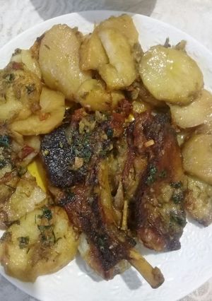صورة لوصفة بوزولوف في الكوشة مع البطاطا