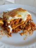 Lasaña de carne boloñesa con foie
